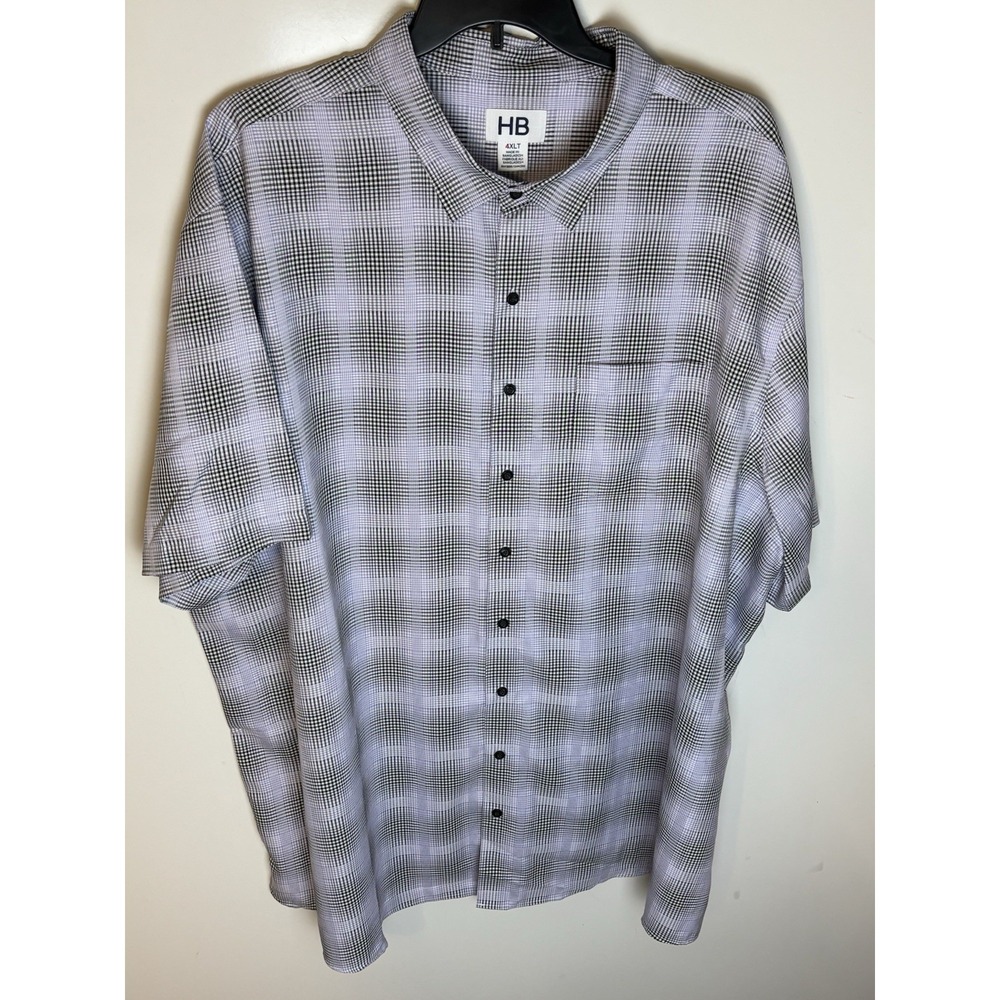 Harbor Bay HB by DXL short sleeve button down shirt is size 4XLT NWT